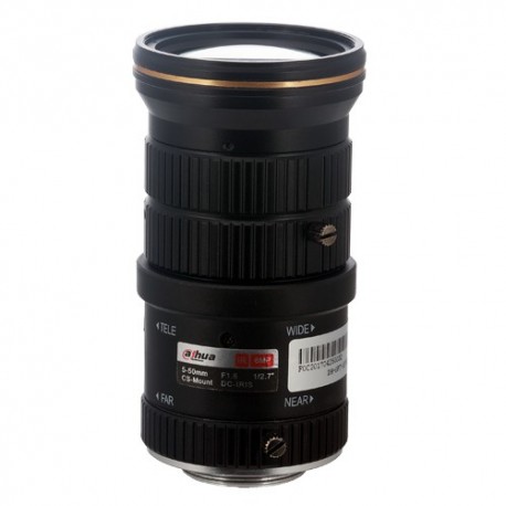 Dahua PFL0550-E6D Lente com Rosca CS Qualidade 6.0 Mpx 5-50 mm Varifocal 1/2.7" - F1.6 AutoIris Direct Drive (DC) - 8435325426532