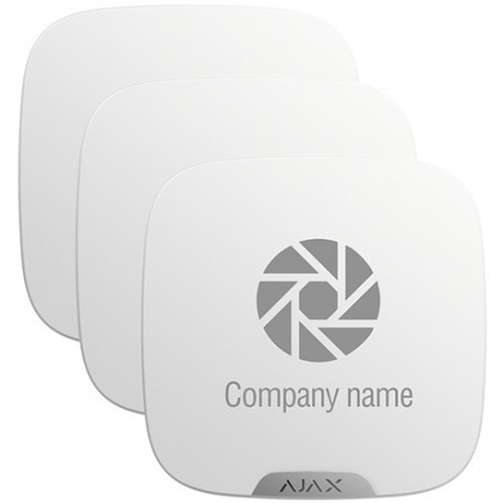 Ajax 10XAJ-BRANDPLATES-W Pack 10 Cobertas Personalizáveis para Sirene Exterior Branco