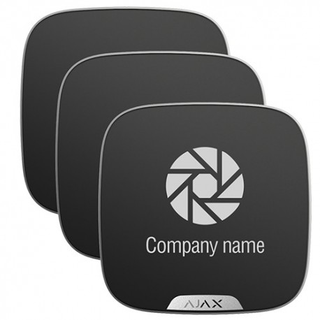 Ajax 10XAJ-BRANDPLATES-B Pack 10 Cobertas Personalizáveis para Sirene Exterior Preto