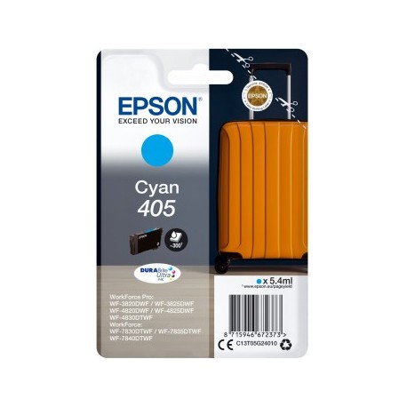 Tinteiro EPSON 405 Ciano WF-3820/3825/4820/4825/4830/7830/7835/7840 - 8715946672373