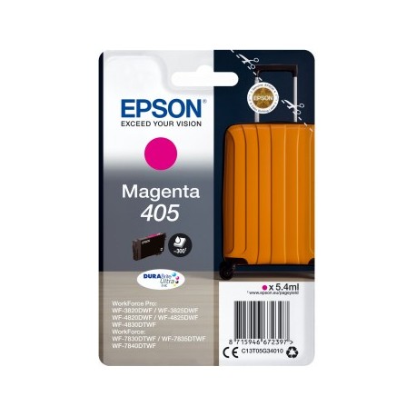 Tinteiro EPSON 405 Magenta WF-3820/3825/4820/4825/4830/7830/7835/7840 - 8715946672397