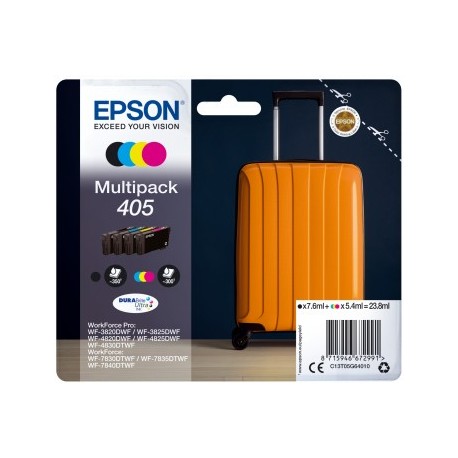 Tinteiro EPSON 405 Pack 4 Cores WF-3820/3825/4820/4825/4830/7830/7835/7840 - 8715946672991