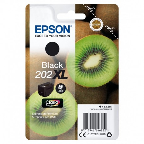 Tinteiro EPSON 202 Preto XL Expression Premium XP-600x/610x - 8715946646282