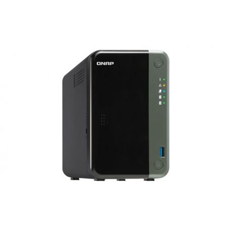 NAS QNAP TS-253D NAS Tower Ethernet LAN Preto J4125 TS-253D-4G 2-Bay Intel Celeron Quad-core 2.0 GHz 4 GB RAM SATA 6 GB 2x 2.5 GbE 5x USB - 4713213517017