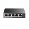 Switch De Mesa TP-Link 5 Portas Easy Smart Gigabit 4portas PoE+ - TL-SG105PE - 6935364052744
