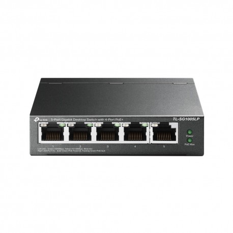 Switch de Mesa TP-LINK TL-SG1005LP Switch de Rede Não-gerido Gigabit Ethernet (10/100/1000) Power over Ethernet (PoE) Preto - 6935364052720