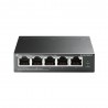 Switch De Mesa TP-Link 5 Portas Gigabit 4portas PoE+ - TL-SG1005LP - 6935364052720