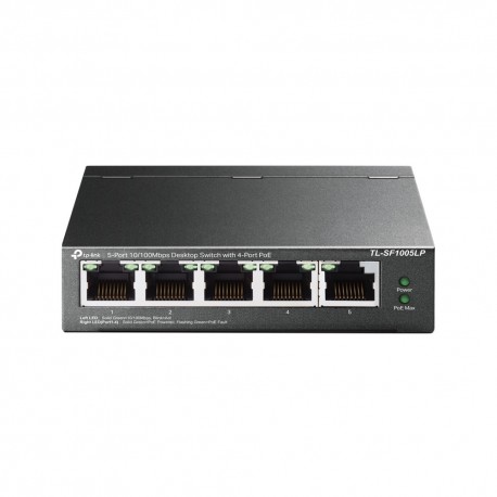 Switch de Mesa TP-LINK TL-SF1005LP switch de rede Não-gerido Gigabit Ethernet (10/100/1000) Preto Power over Ethernet (PoE) - 6935364052782