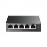 Switch De Mesa TP-Link 5 Portas Gigabit 4portas PoE+ - TL-SG1005LP - 6935364052782