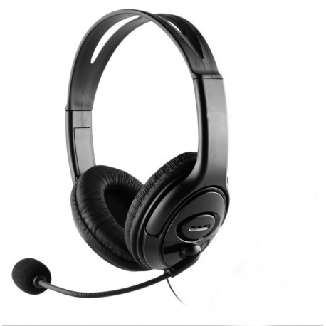 Auriculares CoolBox Coolchat U1 Auscultadores Fita de cabeça com Microfone Preto - 8436556143502