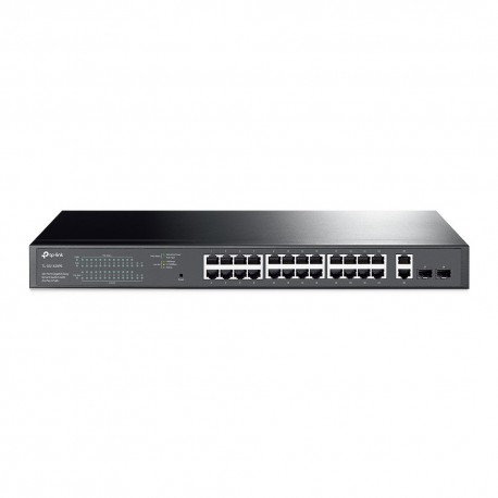 Switch TP-LINK TL-SG1428PE Switch de rede Gerido Gigabit Ethernet (10/100/1000) Preto 1U Power over Ethernet (PoE) 28-Port Gigabit 24-Port PoE+ Easy Smart Switch - 6935364072209