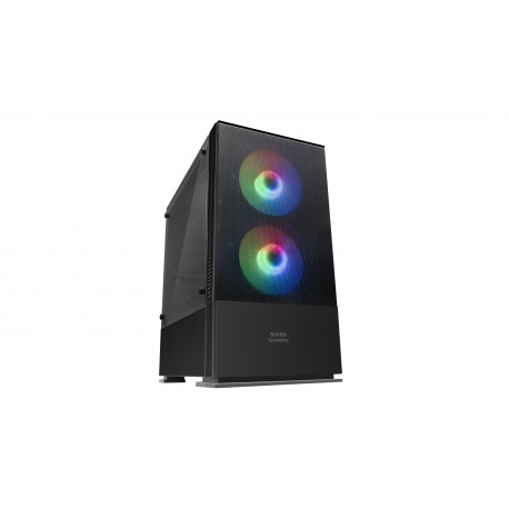 CAIXA MICRO-ATX CASE MARS GAMING MCZ PREMIUM 2X FRGB FAN WINDOW MESH WATERC BLACK - 4710562757965