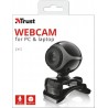 WebCam TRUST Exis Webcam - Black Silver - 17003