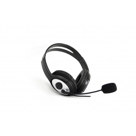 Auriculares CoolBox coolCHAT 3.5 Auscultadores Fita de cabeça Preto, Prateado Conetor 3,5 mm - 8436556143908