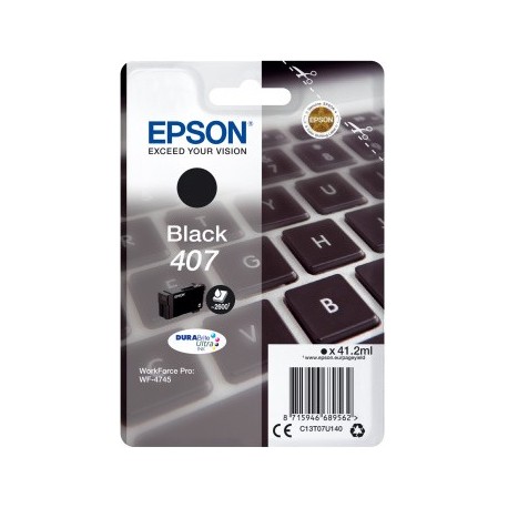 Tinteiro EPSON C13T07U140 T07U Preto L - WorkForce WF-4745 - 8715946689562