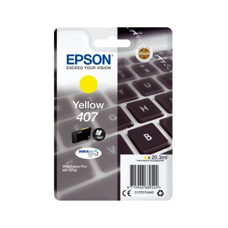 Tinteiro EPSON C13T07U440 T07U Amarelo L - WorkForce WF-4745 - 8715946689524