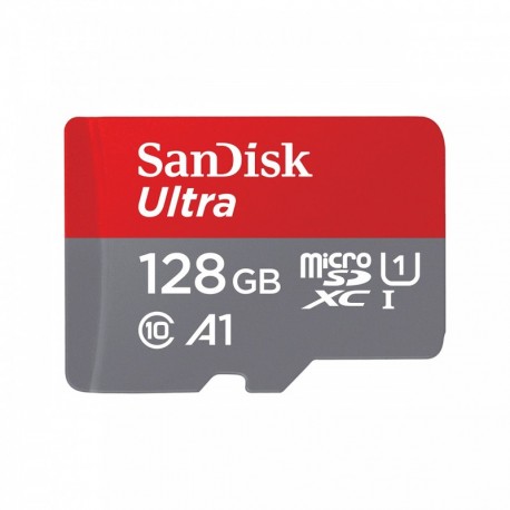 Micro SD SanDisk Ultra MicroSD 128 GB Ultra MicroSDXC 100MB/s Class 10 UHS-I Cinzento, Vermelho - 0619659185510