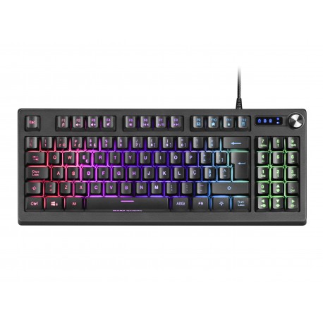 Teclado Mars Gaming MKREVO USB RGB PT Preto - 4710562757569