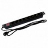 Oem PDU-6P1U-SWITCH Tomada de Corrente Múltipla Formato em Bastidor 1U 6 Saídas 250 VAC 16 A Preto - 8435325452081