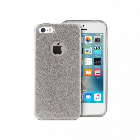 PURO - Capa Glitter iPhone 5 5S SE IPC5SHINESIL - 8033830170881