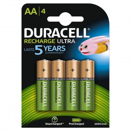 DURACELL - Ultra Recarregável AA 2500mAh Blister 4 - 5000394057043