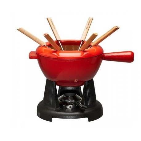 Le Creuset Set Fondue Savoyard para 6 Pessoas, 2 L, Preto, Vermelho - 60020000602460 - 0024147240273
