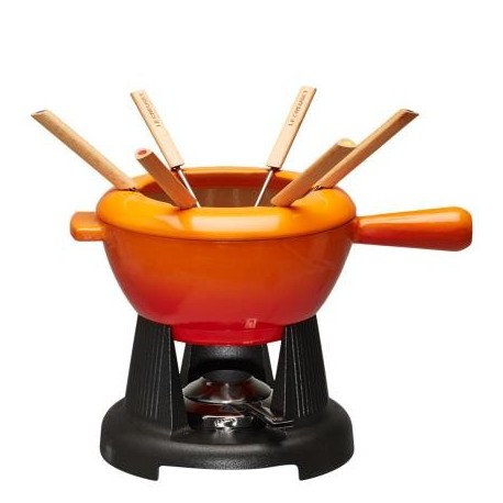 Le Creuset Set Fondue Savoyard para 6 Pessoas, 2 L, Preto, Laranja Vulcânico - 60020000902460 - 0024147240280