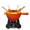 Le Creuset Set Fondue Savoyard para 6 Pessoas, 2 L, Preto, Laranja Vulcânico - 60020000902460 - 0024147240280