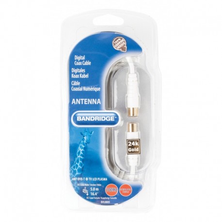 BANDRIDGE - Cabo Coaxial M-F 5m Br BVL8805 - 8717587011900