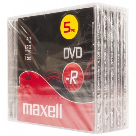 MAXELL DVD-R 16X 4,7GB P.5 J.CASE-275517.40.CN - 4902580502782