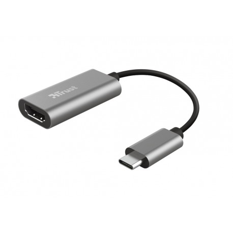Trust Dalyx Adaptador Gráfico USB-C para HDMI com Suporte de Video Ultra HD 4K e Audio Multicanal Cinzento - 8713439237740