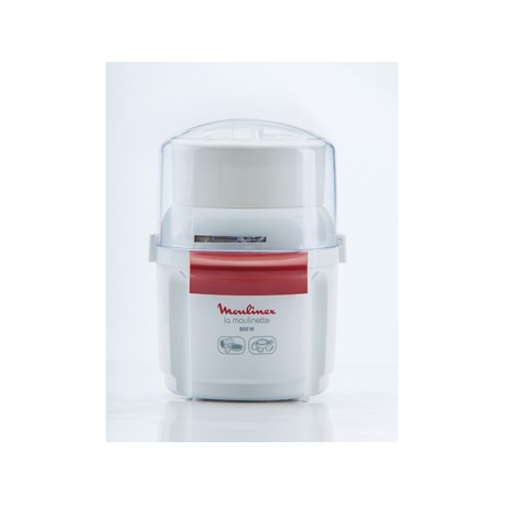 Moulinex AD560120 Processador Elétrico de Alimentos, Picadora, 0,2 kg, 800 W, Plástico, Inox, Branco, Vermelho - 6224008208280