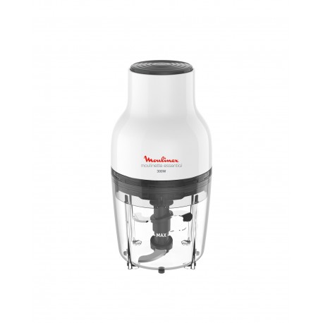 Moulinex DJ520 Processador Elétrico de Alimentos, Picadora, 0,4 L, 300 W, Plástico, Inox, Branco - 3016661163791