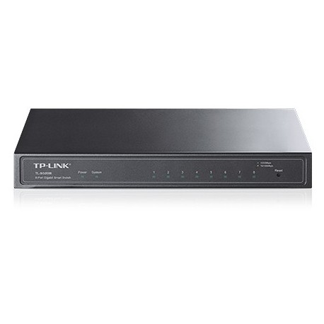 TP-LINK TL-SG2008 Gerido Gigabit Ethernet (10/100/1000) Preto - 6935364010546