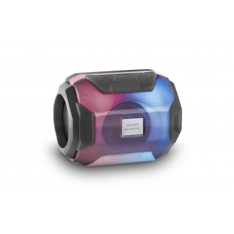 Colunas MARS GAMING MSBAX RGB BLUETOOTH 5.0 SPEAKER, 10W SOUND, MICROSD, USB, FM, BLACK - 4710562758948
