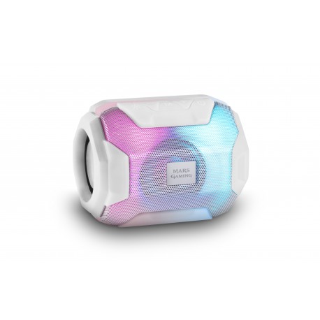 Colunas MARS GAMING MSBAX RGB BLUETOOTH 5.0 SPEAKER, 10W SOUND, MICROSD, USB, FM, WHITE - 4710562758962
