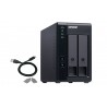 QNAP 2-bay 3.5" SATA HDD USB 3.1 Gen2 10Gbps Type-C Hardware RAID External Enclosure- TR-002 - 4713213515310
