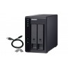 QNAP 2-bay 3.5" SATA HDD USB 3.1 Gen2 10Gbps Type-C Hardware RAID External Enclosure- TR-002 - 4713213515310