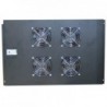 WP RACK Fan Tray for RNA 800 Depth Racks with 4 Fans and Thermostat Black Ral 9005 - 8032958189829