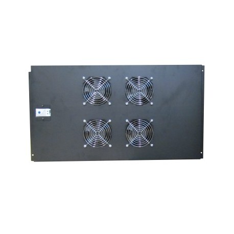 WP RACK Fan Tray for RSB 1000 Depth Racks with 4 Fans and Thermostat Black Ral 9005 - 8032958189836