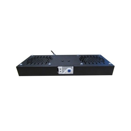 WP RACK Fan Tray for RWB 500 Depth Cabinets with 2 Fans and Thermostat Black Ral 9005 - 8032958189805