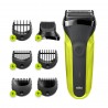 BRAUN - Máquina de Barbear S3 300BT GREEN - 4210201276395