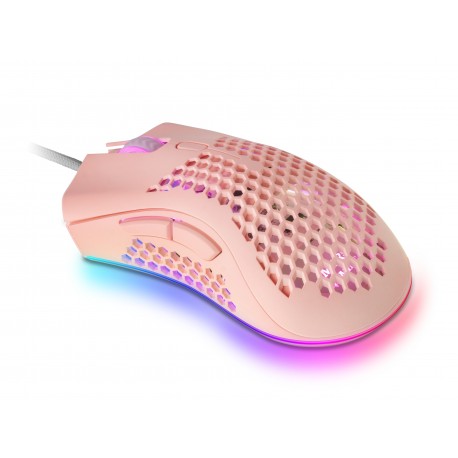 Rato Mars Gaming MMEXP Mão Direita USB Type-A Ótico 32000 DPI Rosa - 4710562759259