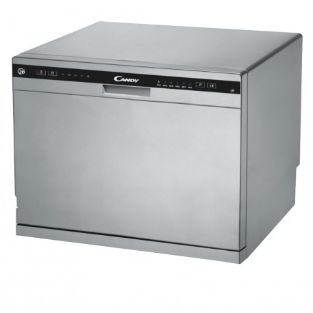 Máquina de Lavar Loiça Candy CDCP 6/E-S Compacta 55 cm 7 L Moonlight Silver - 8059019025773