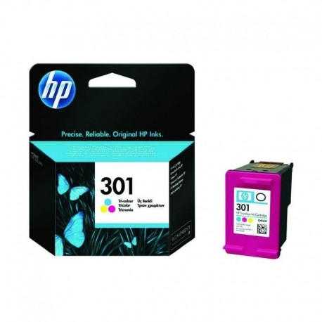 HP Tinteiro Original 301 Tricolor, Ciano, Magenta, Amarelo, Cartucho de Tinta - 0884962894521