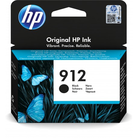 HP Tinteiro Original 912 Preto, Cartucho de Tinta - 0192545866835