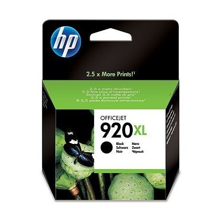 HP Tinteiro Original 920XL Black Preto de Elevado Rendimento, Alta Capacidade, Rendimento Alto (XL), Cartucho de Tinta - 0884420649496