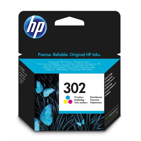 HP Tinteiro Original 302 Tricolor, Cartucho de Tinta - 0888793802960