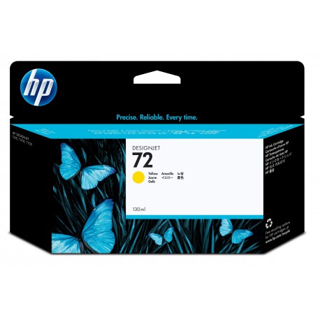 HP Tinteiro DesignJet 72 Original Amarelo de 130 ml, Alta Capacidade, Rendimento Alto (XL), Cartucho de Tinta - 0808736779821