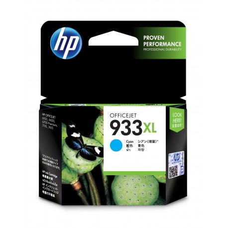 HP Tinteiro Original 933XL Ciano de Elevado Rendimento, Alta Capacidade, Cartucho de Tinta - 0886111749072